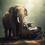 A Message from the Forest: Angry Elephant Overturns Mini Truck, Video Goes Viral