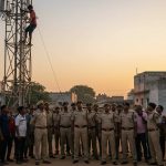 Youth climbs mobile tower in Kannauj; rescued by police after seven-hour high-voltage drama.