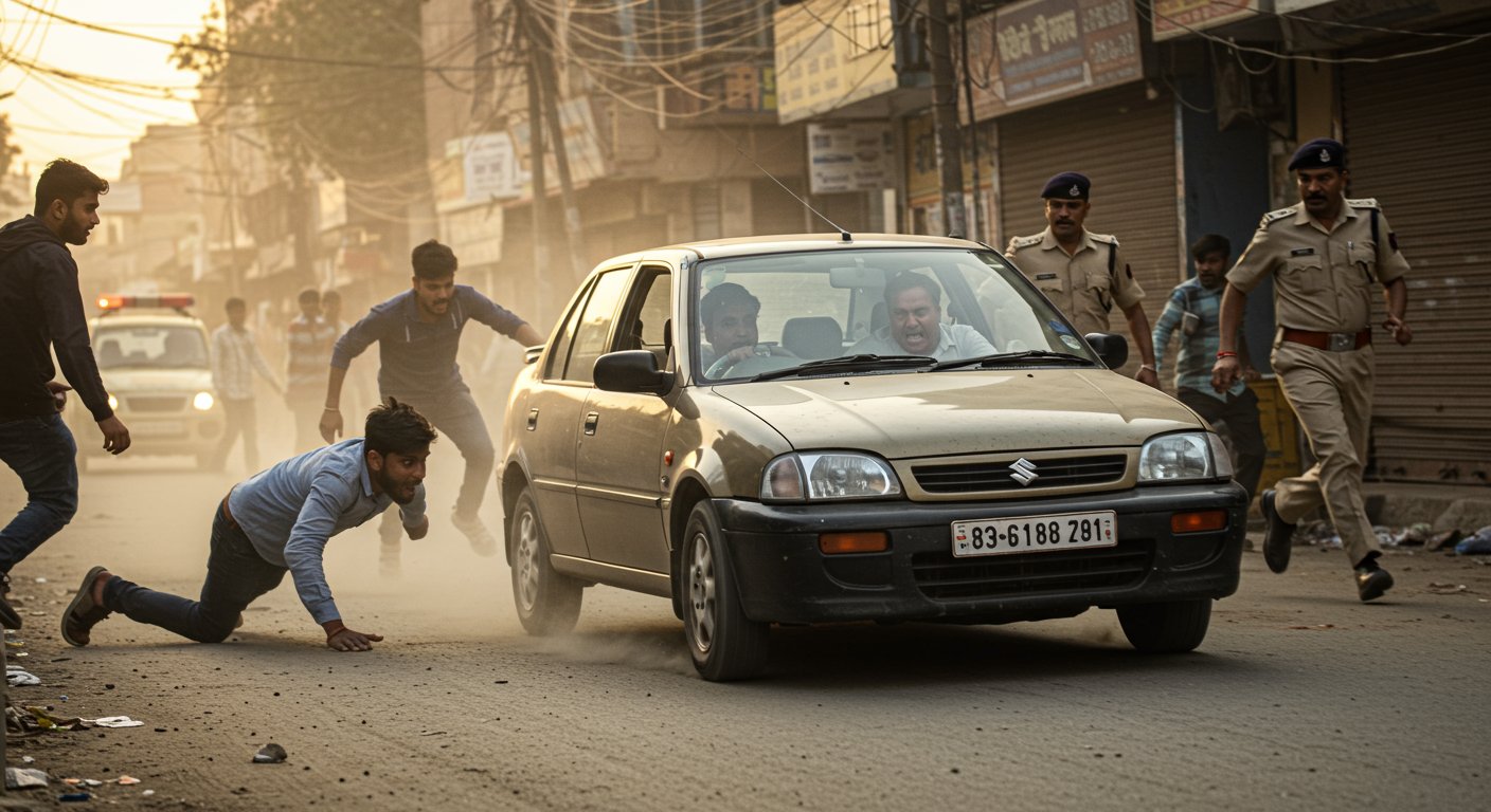 Kanpur: Driver Enraged by Beating Tries to Run Over Youths, Arrested by Police!