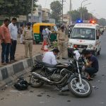 Horrific road accident in Kanpur: Speeding bike hits divider, factory worker dies, companion injured