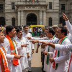 Kanpur Ruckus: BJP-Congress Workers Clash in Front of Tilak Hall, Uproar Lasts Two Hours