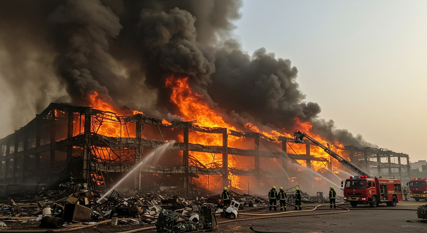 Devastating Fire in Kanpur: CCTV Warehouse Gutted After Battery Explodes, Rs 80 Lakh Loss