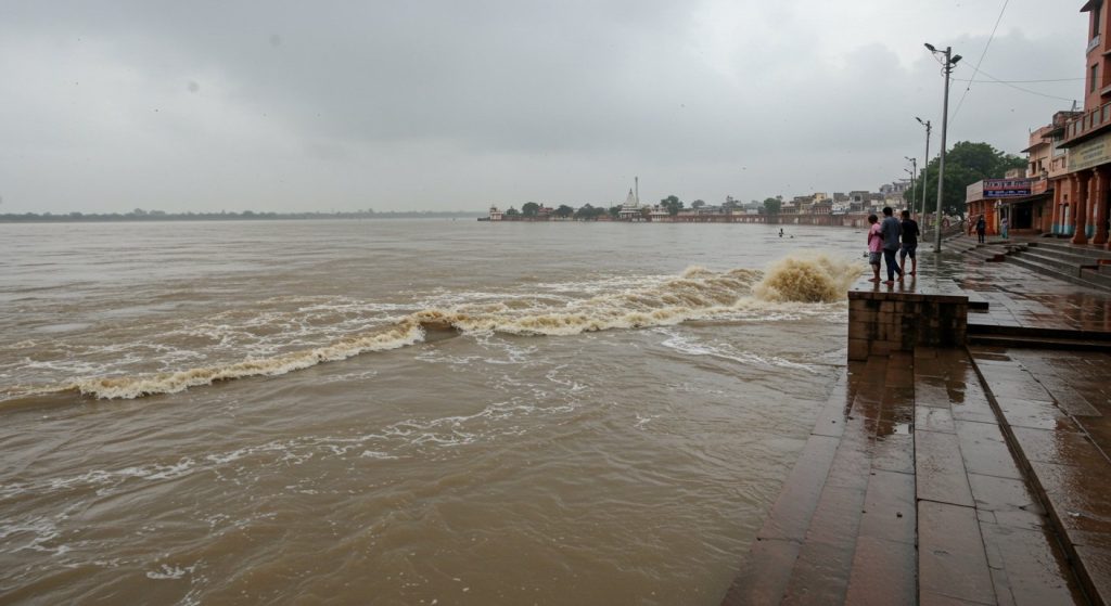 Ganga Water Level Nears Warning Mark in Kanpur; Administration on Alert Amid Rising Threat!