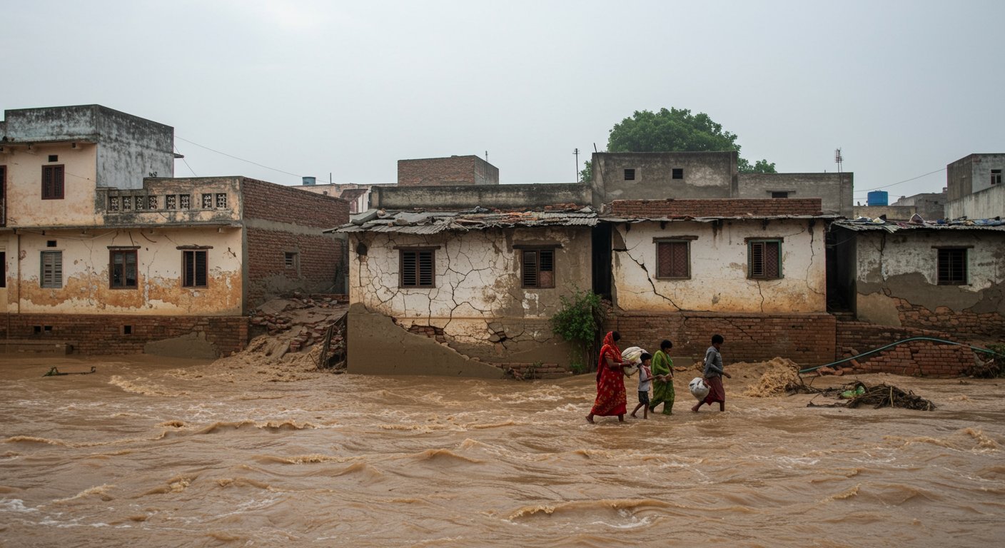 Ganges' Monstrous Form in Kanpur: 12 Houses Develop Cracks, 6 Families Homeless Due to Fear