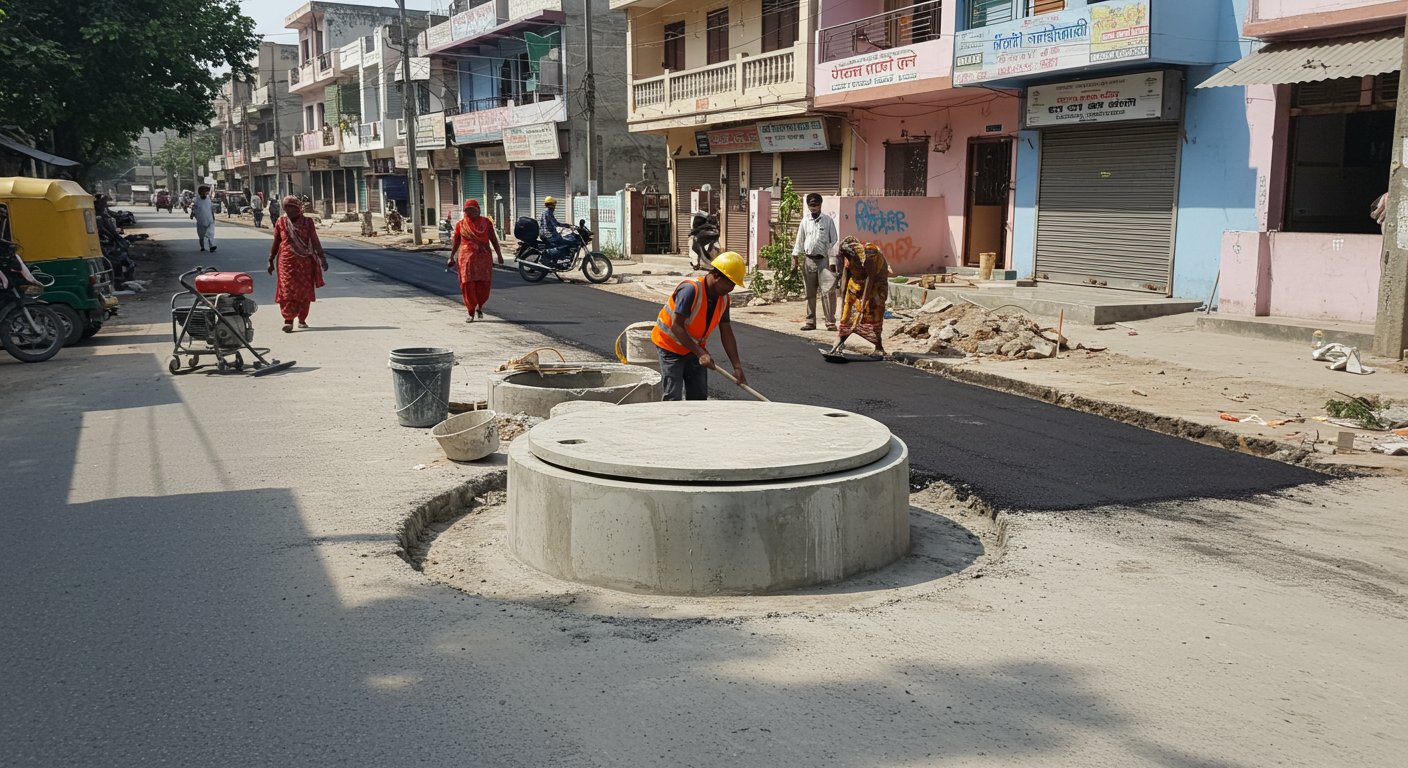 Major Change in Kanpur: First-Ever RCC Chambers Being Built in Brahmanagar to Curb Contractors' Arbitrary Practices.