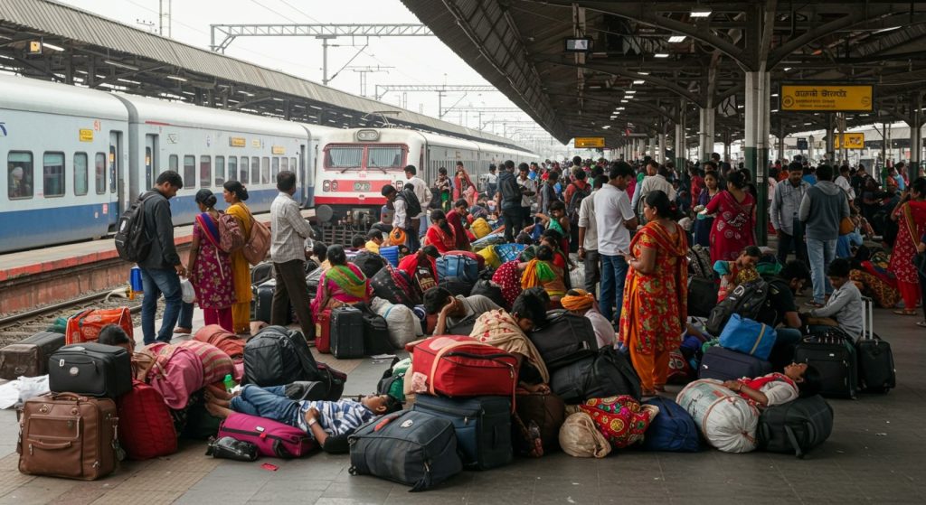 Chaos at Kanpur Central due to train delays: Tejas six and a half hours late, Shatabdi Express three hours late, passengers distressed.