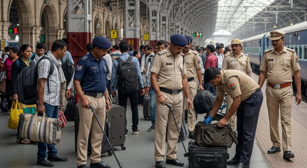 Security Beefed Up at Kanpur Central Station Ahead of Independence Day: RPF and GRP Launch Intensive Checking Drive