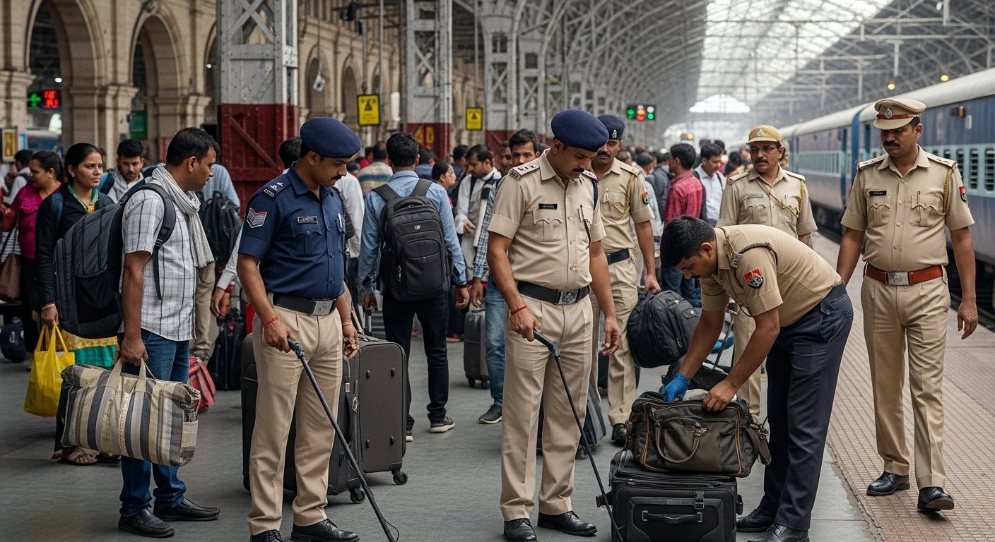 Security Beefed Up at Kanpur Central Station Ahead of Independence Day: RPF and GRP Launch Intensive Checking Drive