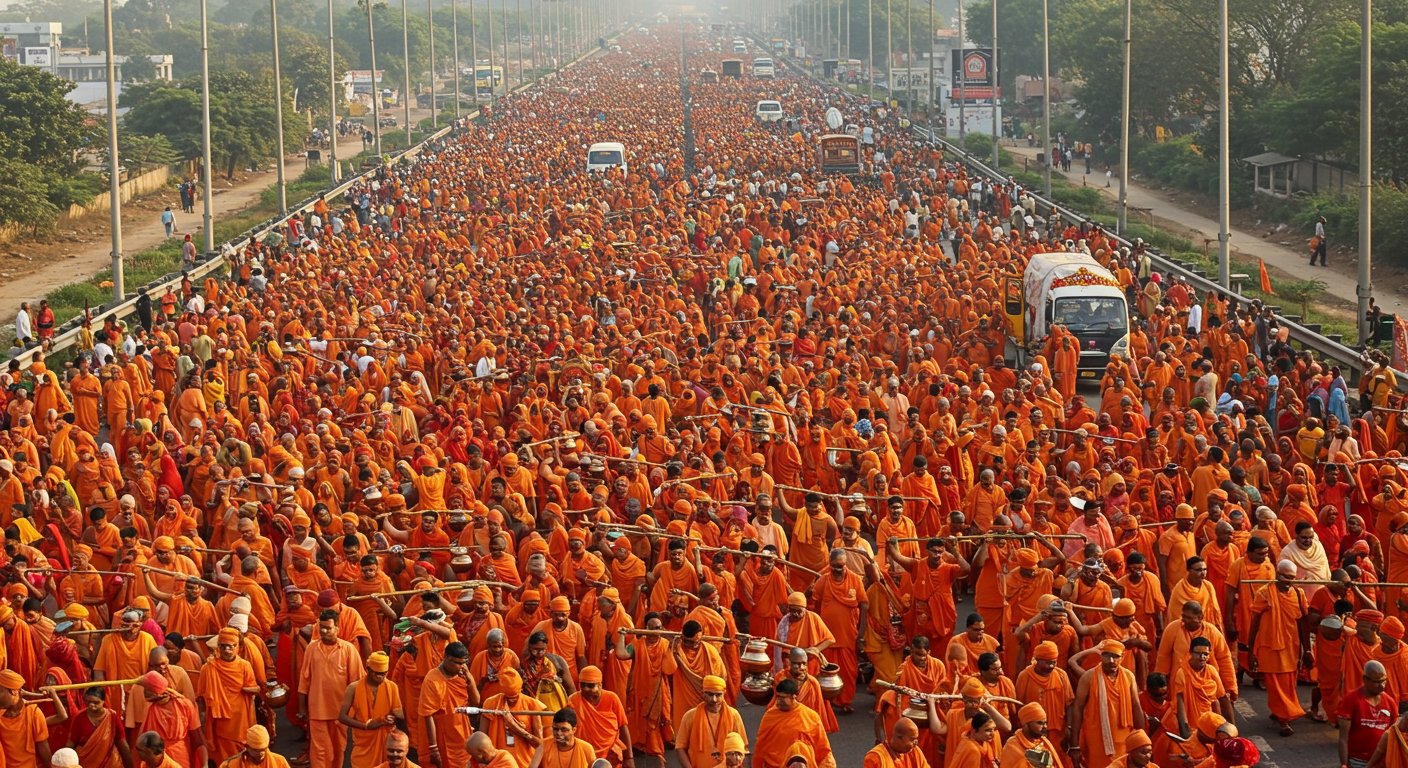 Kanwar Yatra: Delhi-Lucknow Highway Now Closed To Cars Along With Heavy Vehicles; Both Lanes Reserved For Kanwariyas