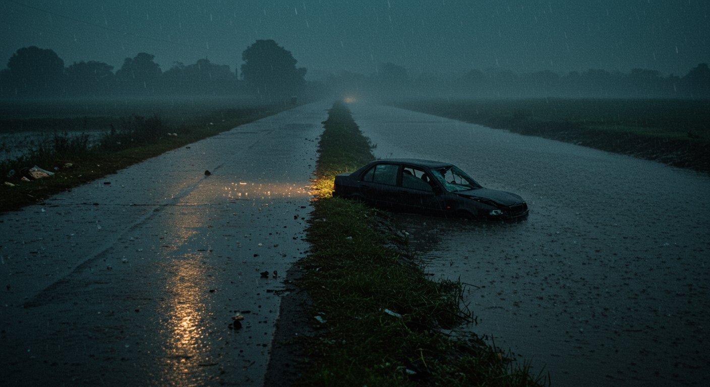 Grief in UP: 11 dead as out-of-control car plunges into canal; Eyewitness recounts horrific interplay of rain and speed.