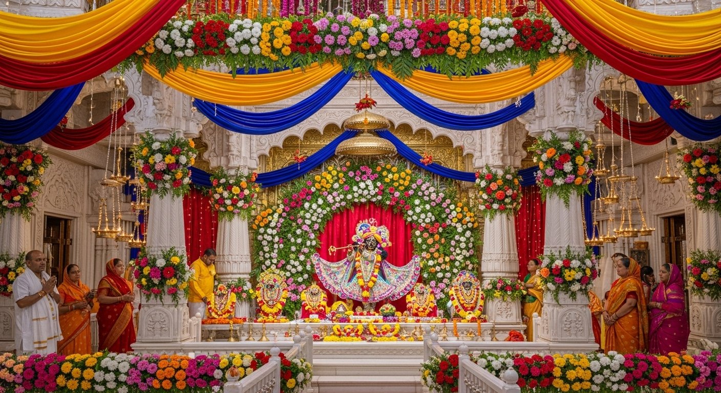 Krishna Janmashtami 2025: Festival to Be Celebrated Amidst Two Auspicious Conjunctions, Grand Decorations Begin in Bareilly Temples