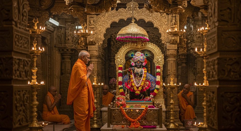 Krishna Janmashtami 2025: CM Yogi Arrives in Mathura For 38th Time, Offers Prayers To Kanha In Sanctum Sanctorum; Entire City Immersed In Devotion.