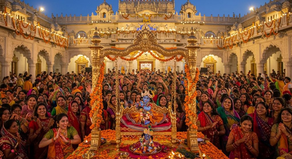 Krishna Janmashtami 2025: Tremendous Jubilation in Braj, Devotees Rejoice at Kanha's Birth, A Divine Spectacle Unfolds.