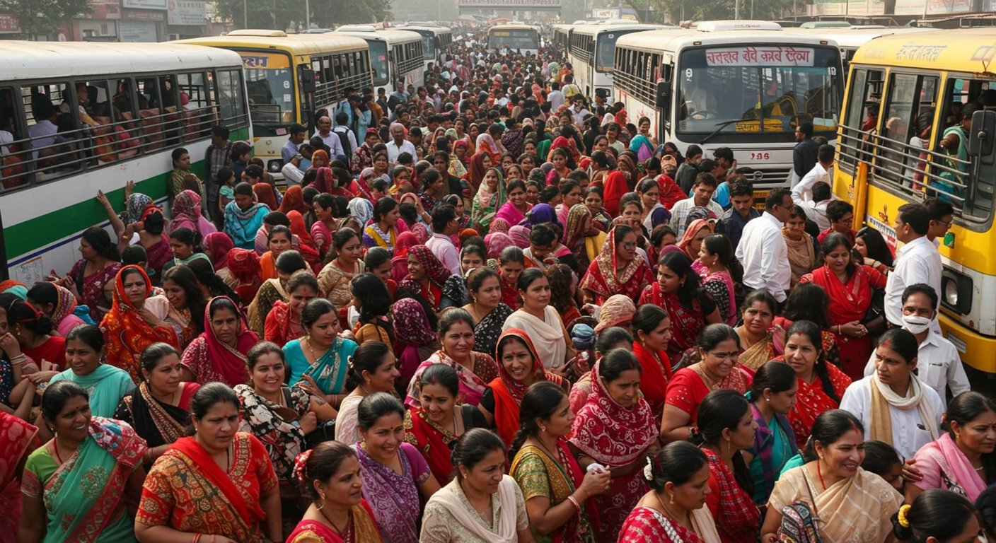 UP: 50 Lakh Women Passengers and Companions Get Free Bus Travel on Rakshabandhan; Tickets Worth Rs 59.33 Crore Issued