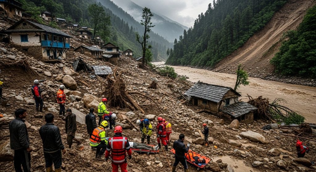 Landslide in Vaishno Devi, many injured: Cloudburst in Doda, 4 dead: 10 houses washed away