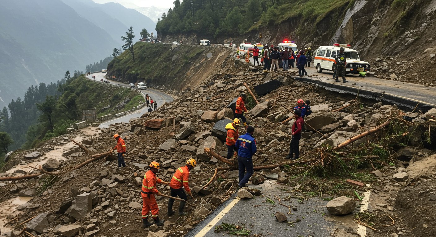 Massive Landslide on Vaishno Devi Route: 34 Dead, Including 11 UP Devotees; Traffic Halted on Jammu Route