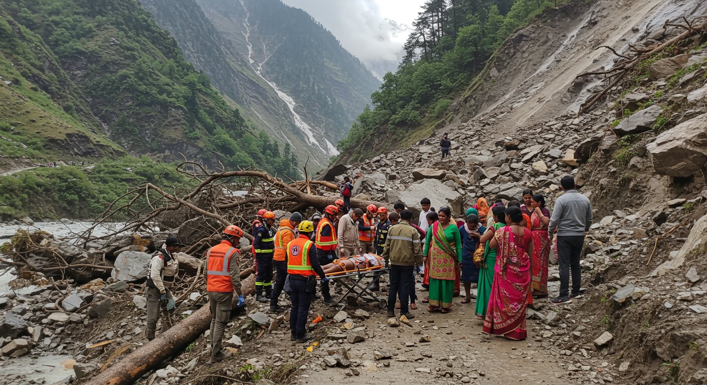 Landslide on Vaishno Devi Route, 5 Dead: Incident Near Ardhkuwari, 14 Injured; Yatra Halted