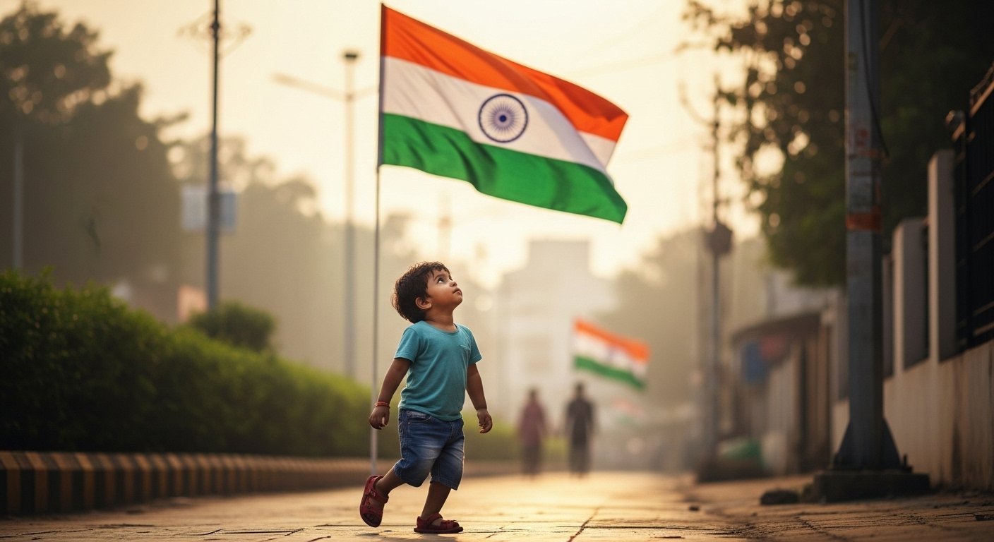 Tiny Steps Halted Seeing the Tricolor at 8 AM: Viral Video of Patriotism