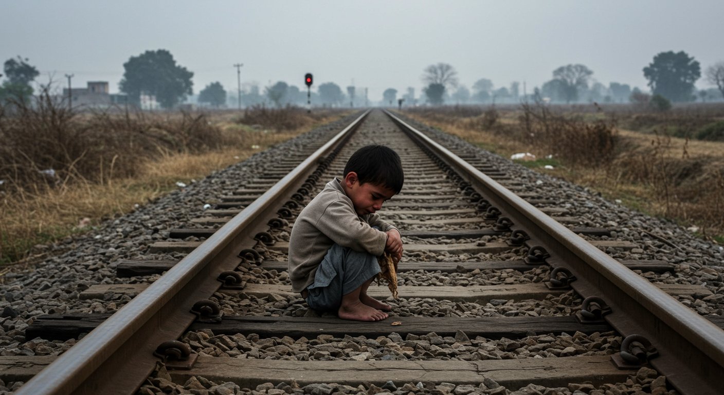 UP: Love, Illness, and Debt's Burden...Couple's Bodies Found on Railway Track, Innocent Child Sobbing for Mother