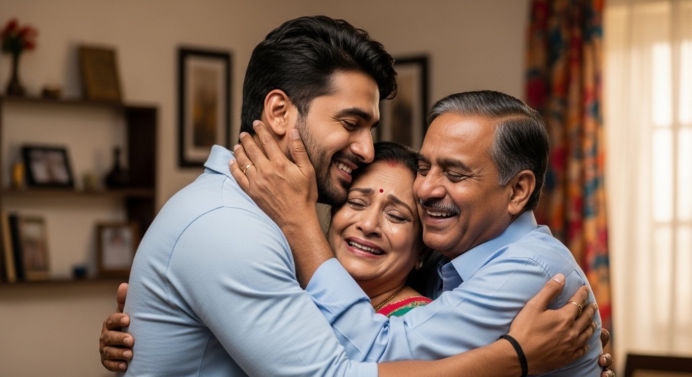 Shumbhashu Returns From Space: Overjoyed Meeting Parents After 1.5 Years, Photos Go Viral
