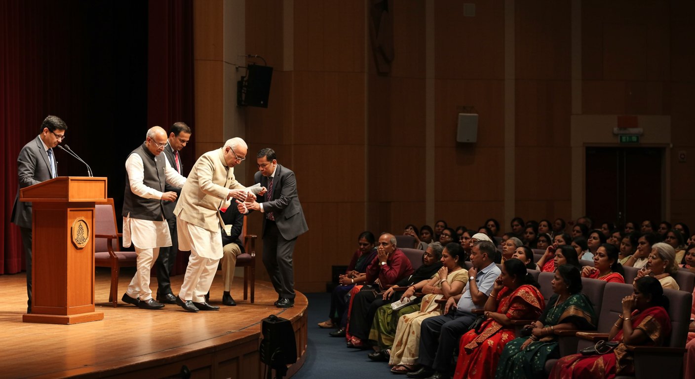 Lucknow: Former Chief Secretary Shambhunath, a 1970-batch IAS officer, tragically passes away on stage while delivering a speech.