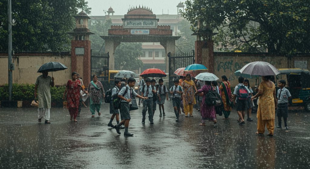 Heavy Rain in Lucknow: All Schools Up to Class 12 Closed, Students Recalled