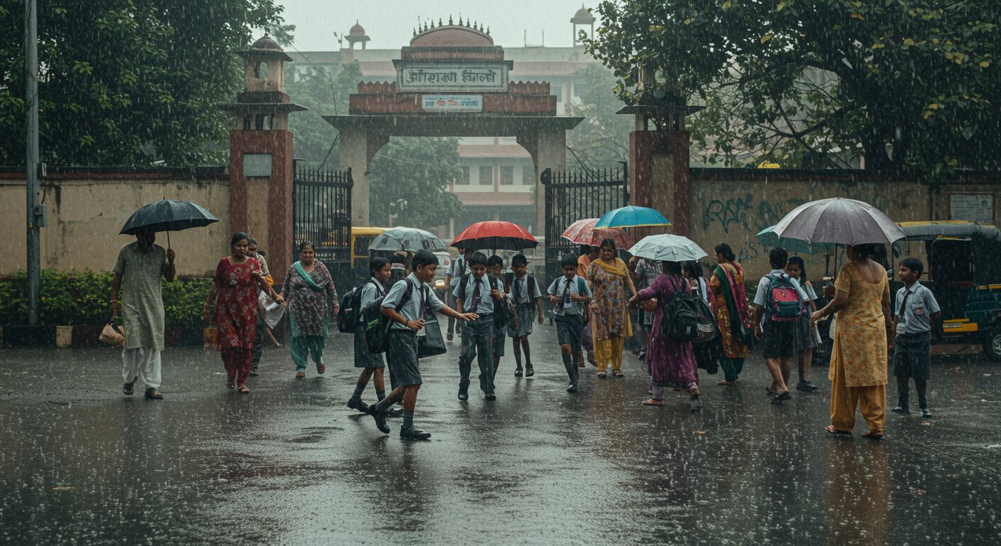 Heavy Rain in Lucknow: All Schools Up to Class 12 Closed, Students Recalled