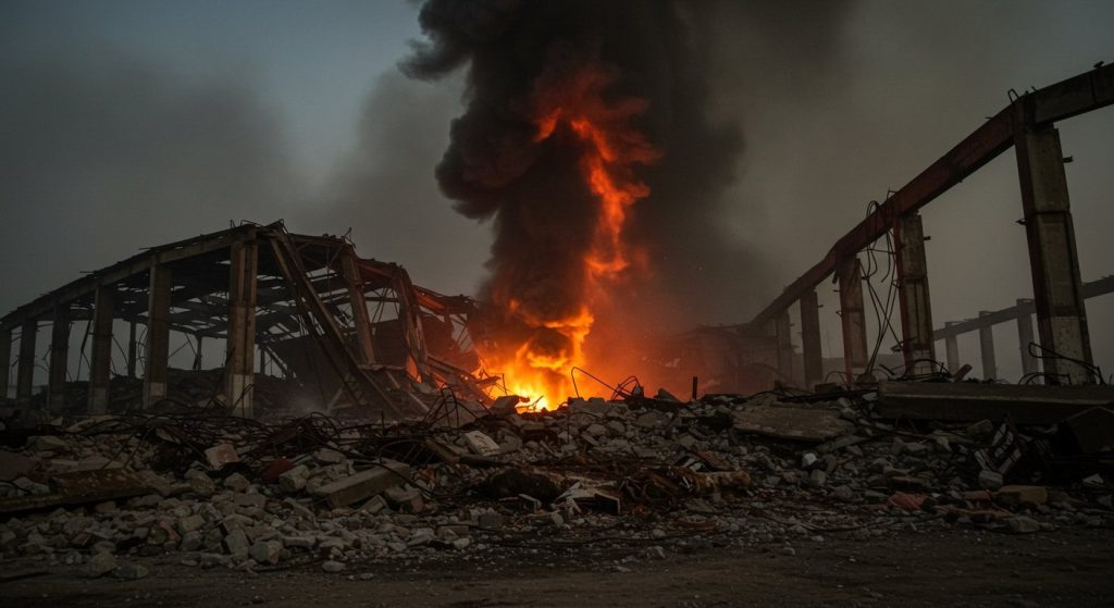 Lucknow: Fierce explosion again in firecracker factory after seven hours, cow dead; entire warehouse reduced to rubble