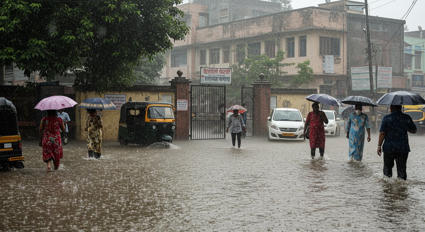 Lucknow Deluged by Heavy Rain: Private Schools Shut, Government Schools on Chehlum Holiday; Normal Life Disrupted