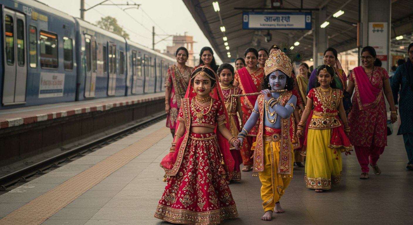 लखनऊ में हजरतगंज मेट्रो से घर-घर पहुंचेंगे राधा-कान्हा, ऐसे कराएं पंजीकरण