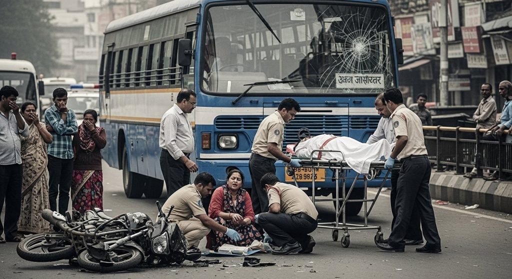 Devastating Accident in Lucknow: Sister Killed in Roadways Bus Collision, Brother and Sister-in-law Seriously Injured