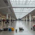 Lucknow Airport's Embarrassment: Multi-Crore New Terminal, Water Dripped from Roof, Tubs Placed