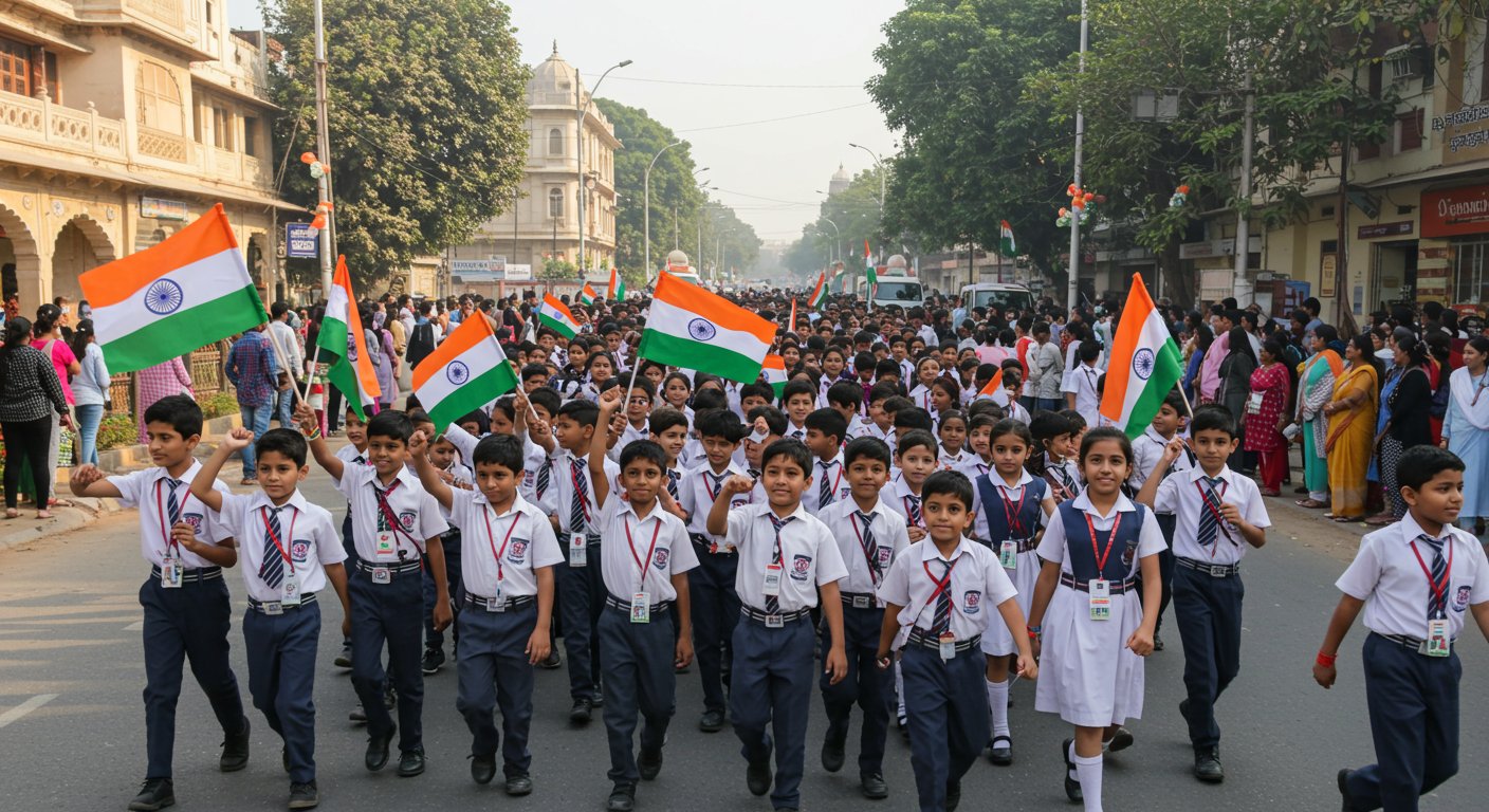 Bareilly: 'Maa Tujhe Pranam' Kicks Off Azadi Celebrations with School Children's 'Unity Walk', Sends Special Message to Nation