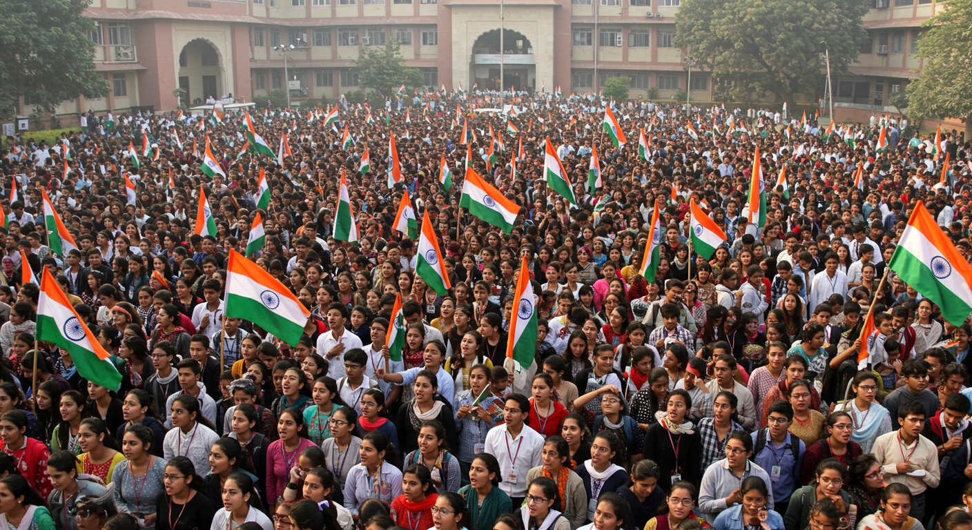 August 13: 'Mother, I Salute You' Tricolor March; Thousands of Students to Sing National Anthem at Vidyapeeth