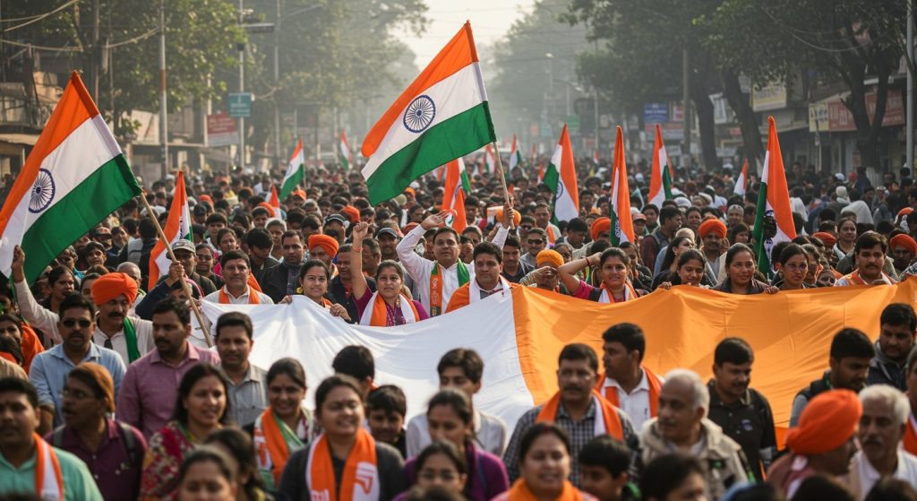 "Mother, I Salute You": Uttar Pradesh Drenched in Patriotic Wave, 'Walk for Unity' Resonates on Roads, Tricolour Proudly Waved