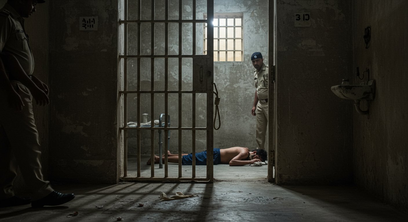 Murder-accused inmate hangs self in Mahoba Jail, critical; Jail administration questioned.