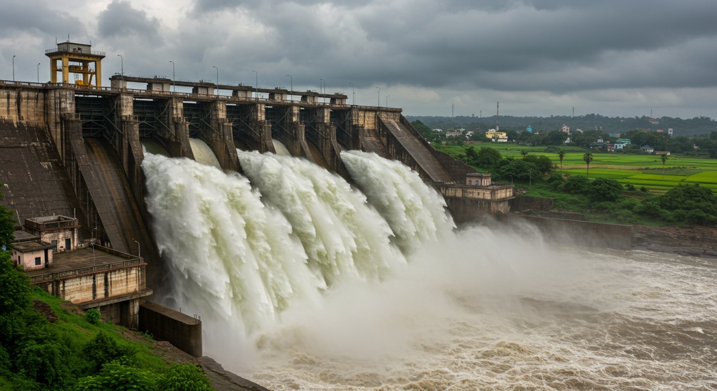 Commotion in Mahoba: Five gates of overflowing Urmil Dam opened, 4,754 cusecs of water released, alert issued in 12 villages.