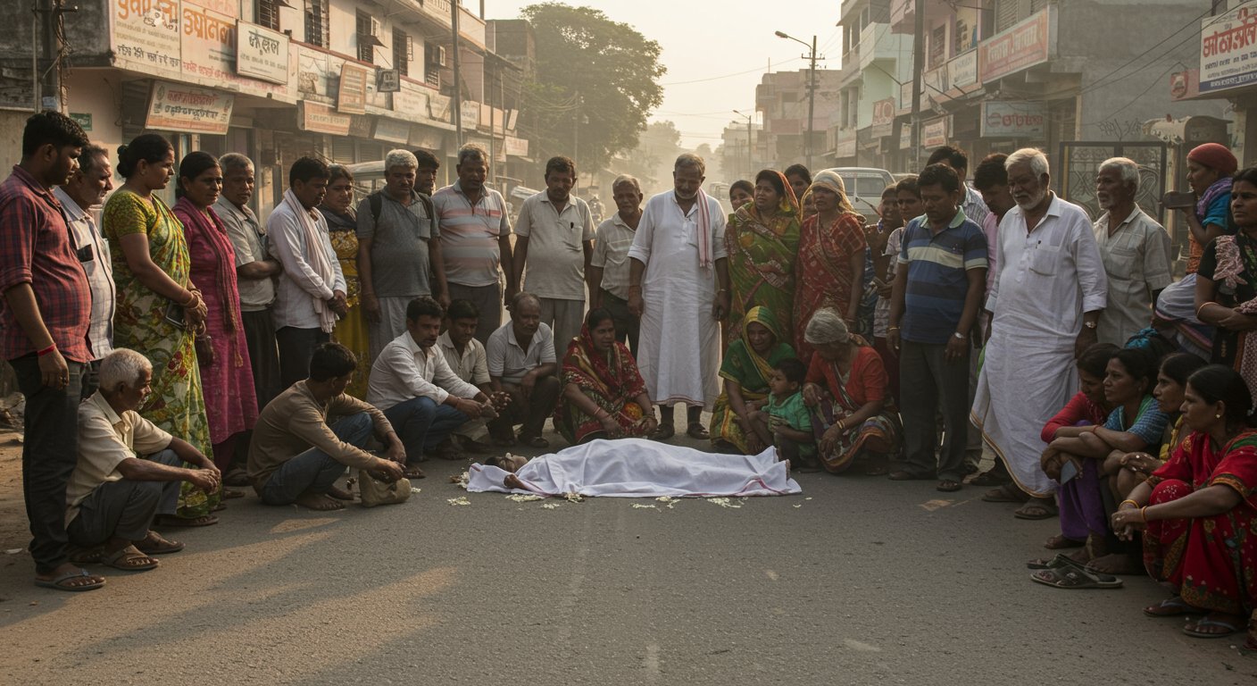 Mainpuri Turmoil: After Laborer's Death, Protest With Body On Road; Family Alleges Murder