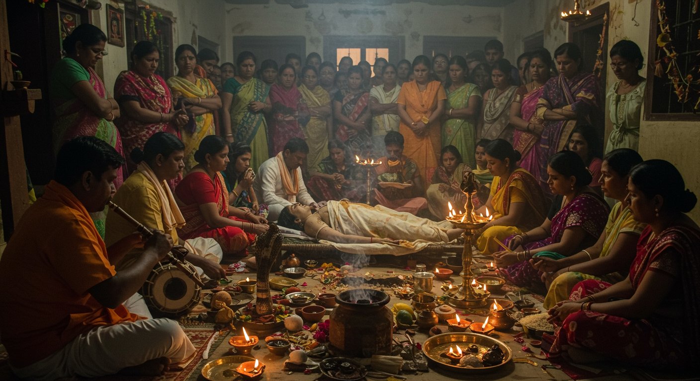 Claim to Revive Woman with Occult Rituals: Body Kept for 24 Hours, Ritualistic Music Played, Crowd Gathers; Shocking Incident!