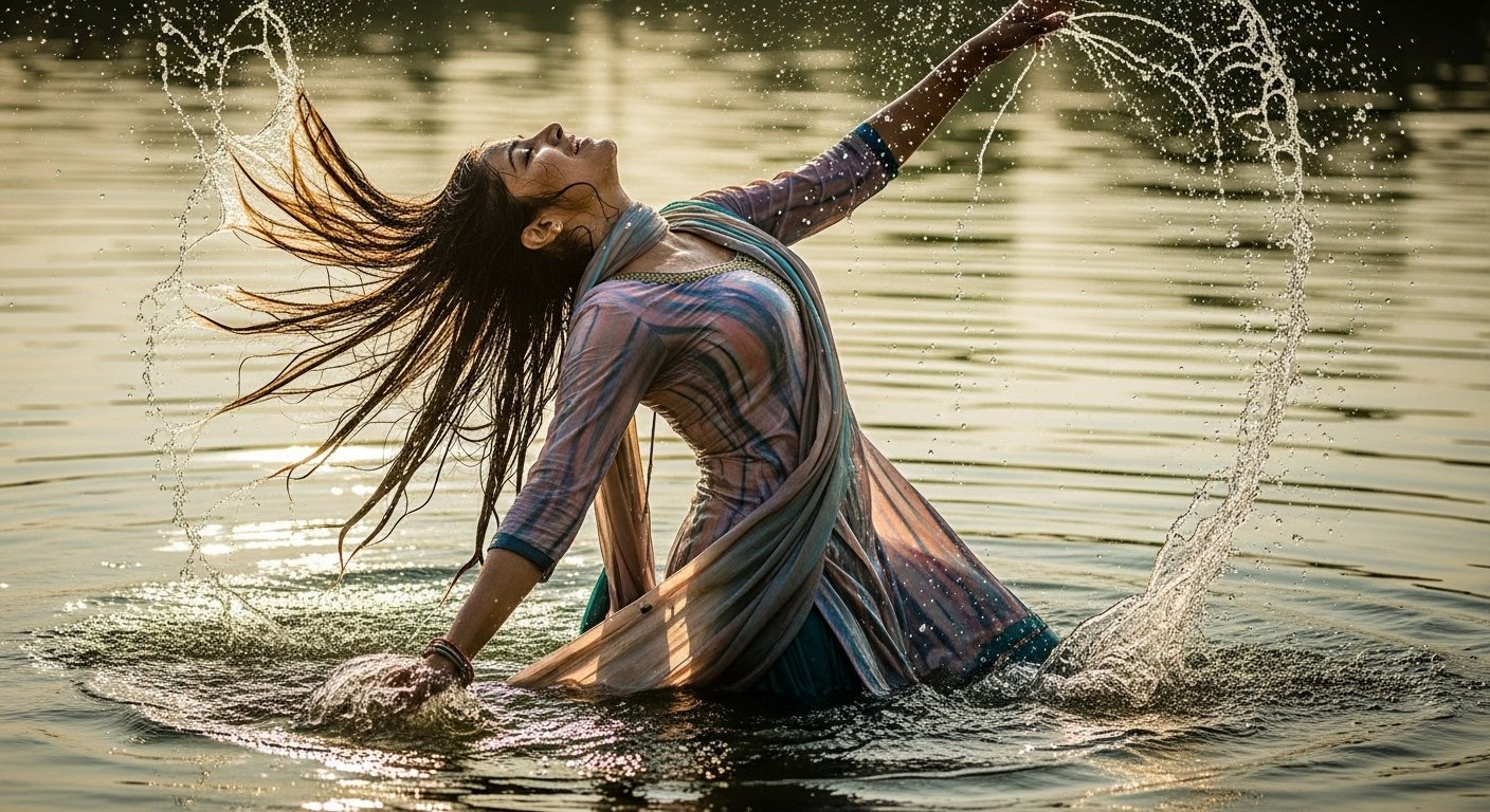 Woman Danced Shamelessly in Water to Aishwarya Rai's Song; Video Created an Internet Sensation.