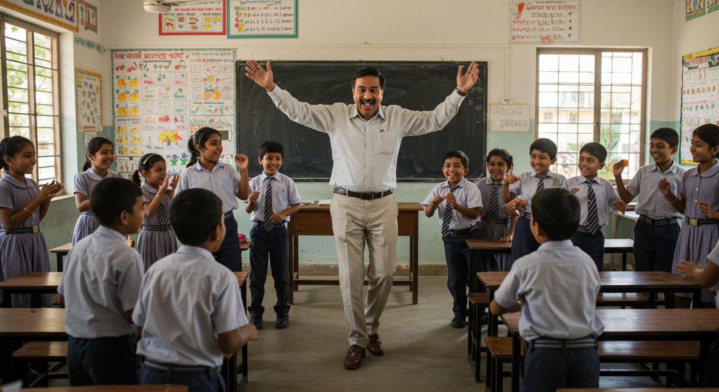 Teacher danced brilliantly with children to 'Des Rangila' in class, video went viral!