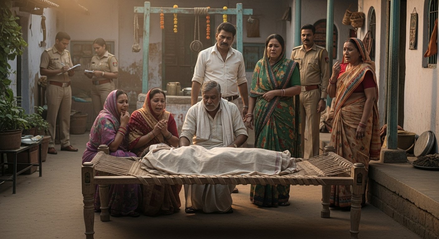 Body found on cot in Mathura: Family alleges murder, police investigating.