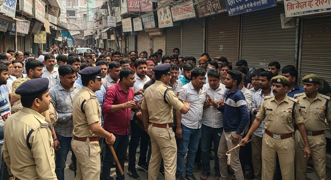 Police Raid on Chemists in Meerut's Khairnagar; Market Shuts Down and Hours-Long Uproar in Protest
