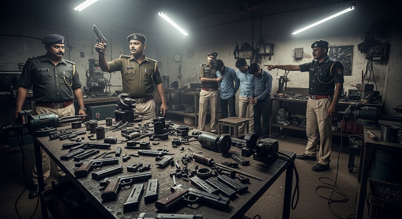 Illegal Pistol Factory Busted in Meerut: One Pistol Produced in Four Hours; Two Arrested; Supplied Across Three States