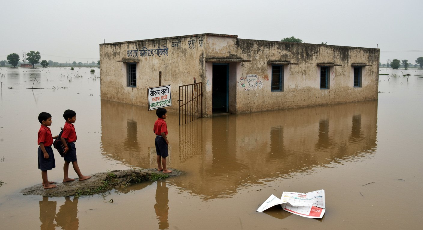 Flood Puts Brakes on School Mergers in UP! Many Mergers to Be Canceled by New Order, Know the Full Story