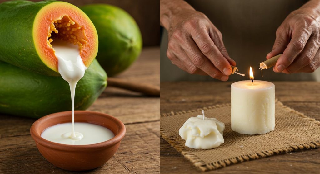 Raw Papaya Latex Turns into Candle: This Unique Hack Will Astonish You!