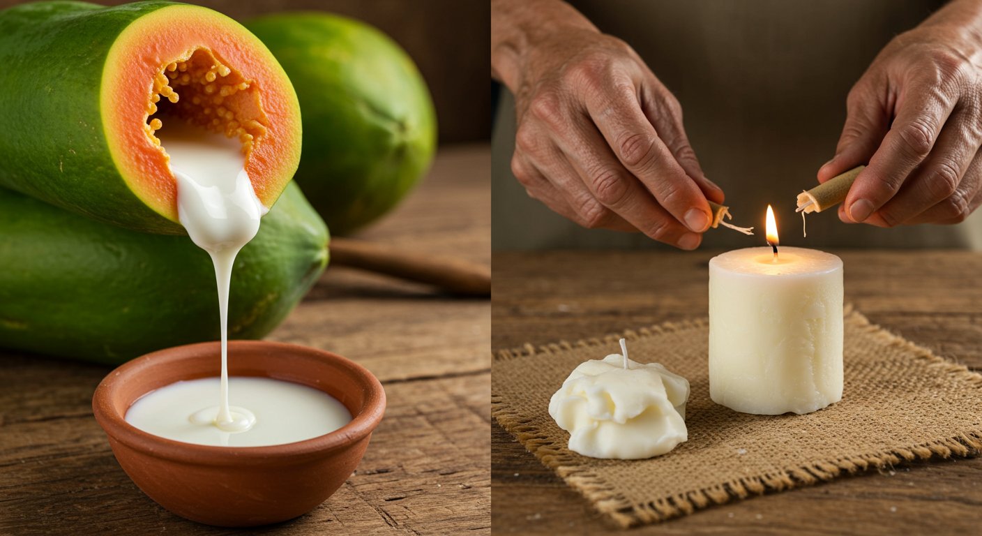 Raw Papaya Latex Turns into Candle: This Unique Hack Will Astonish You!