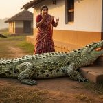 Woman Screams After Spotting 7-Foot Crocodile Outside House In Mirzapur; Safely Released After Strenuous Effort