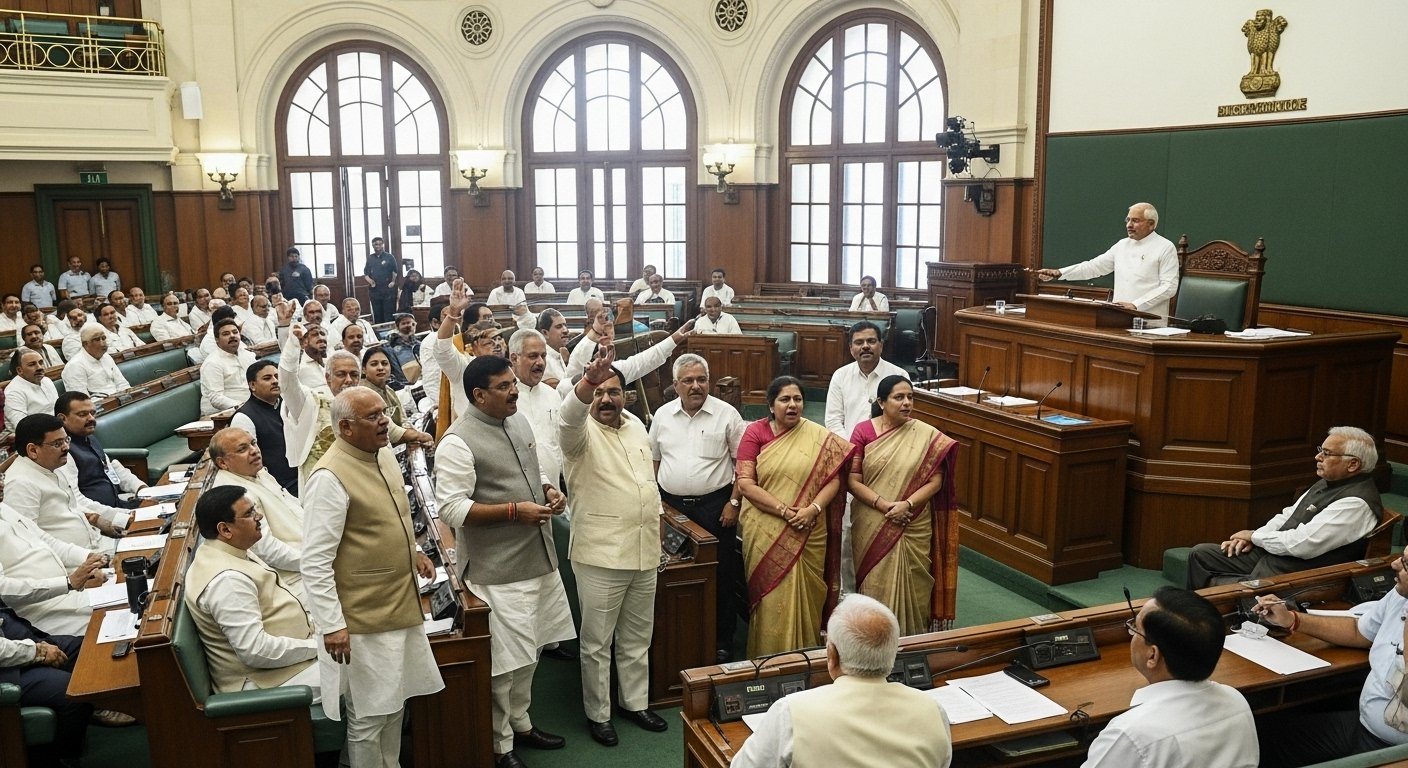 उत्तर प्रदेश विधानसभा में हंगामा: मानसून सत्र शुरू होते ही विपक्ष का शोर-शराबा, कार्यवाही फिर से बहाल
