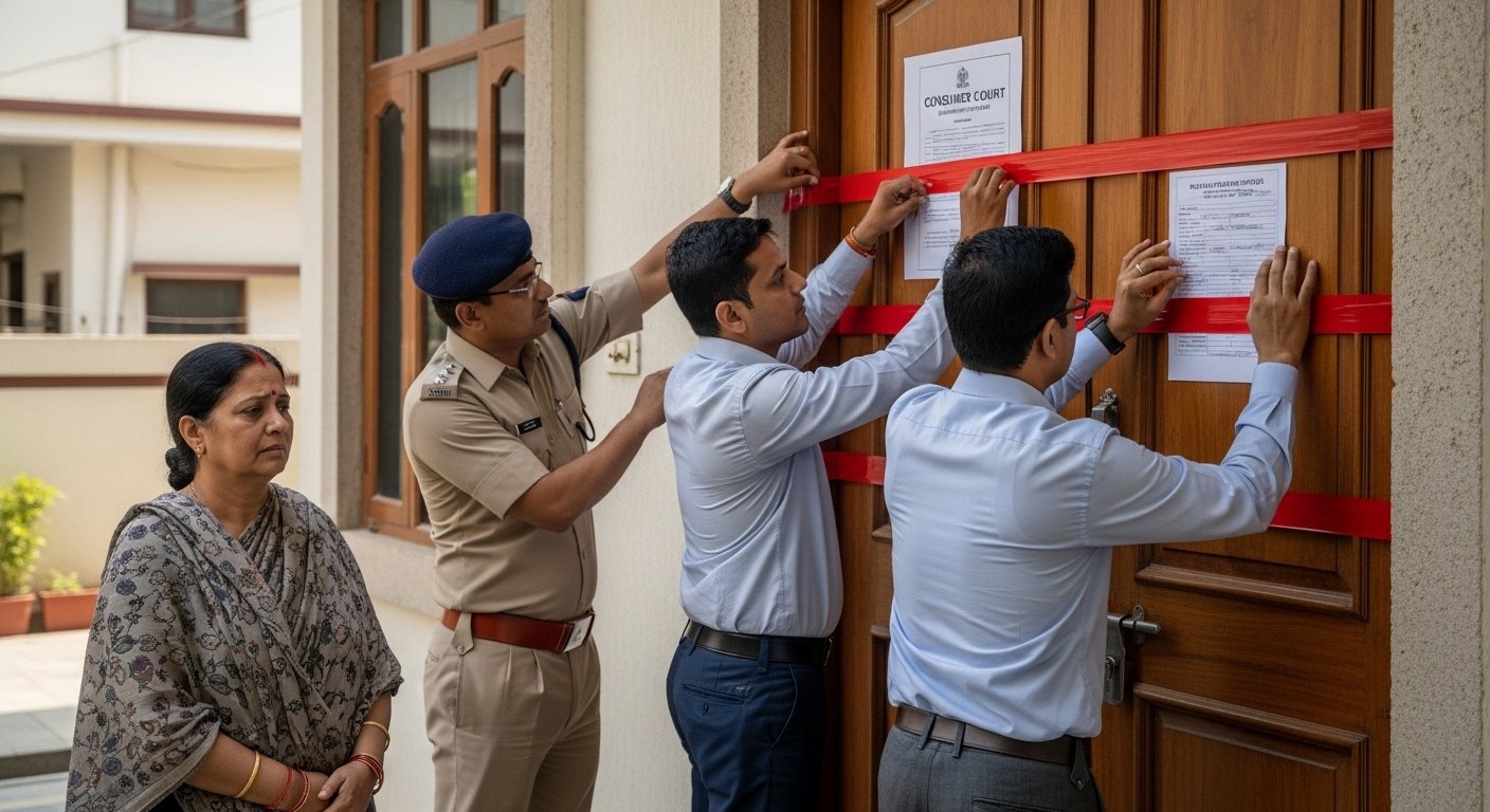 Moradabad: Congress Leader's Wife's Property Sealed on Strict Order From Consumer Court For Non-Payment of ₹32 Lakh Dues